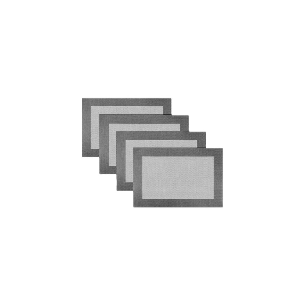 Set of 4 Gray‎ Woven Placemats Dining Table Kitchen Decor 11.8 x 17.7 inches